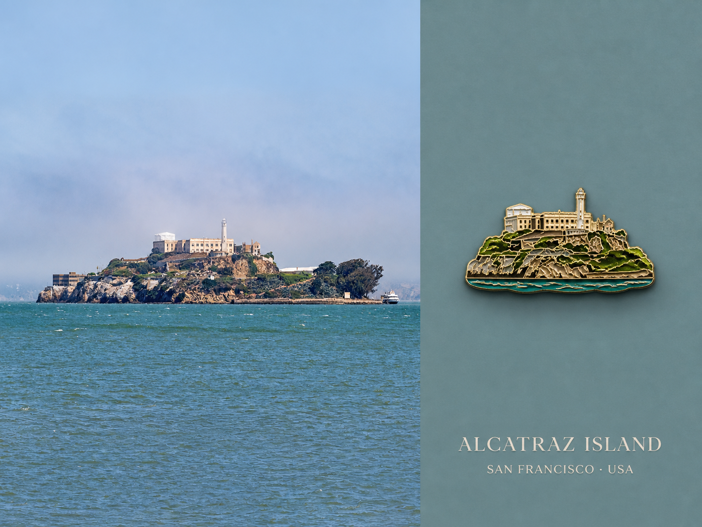 Alcatraz Island collectible travel poster